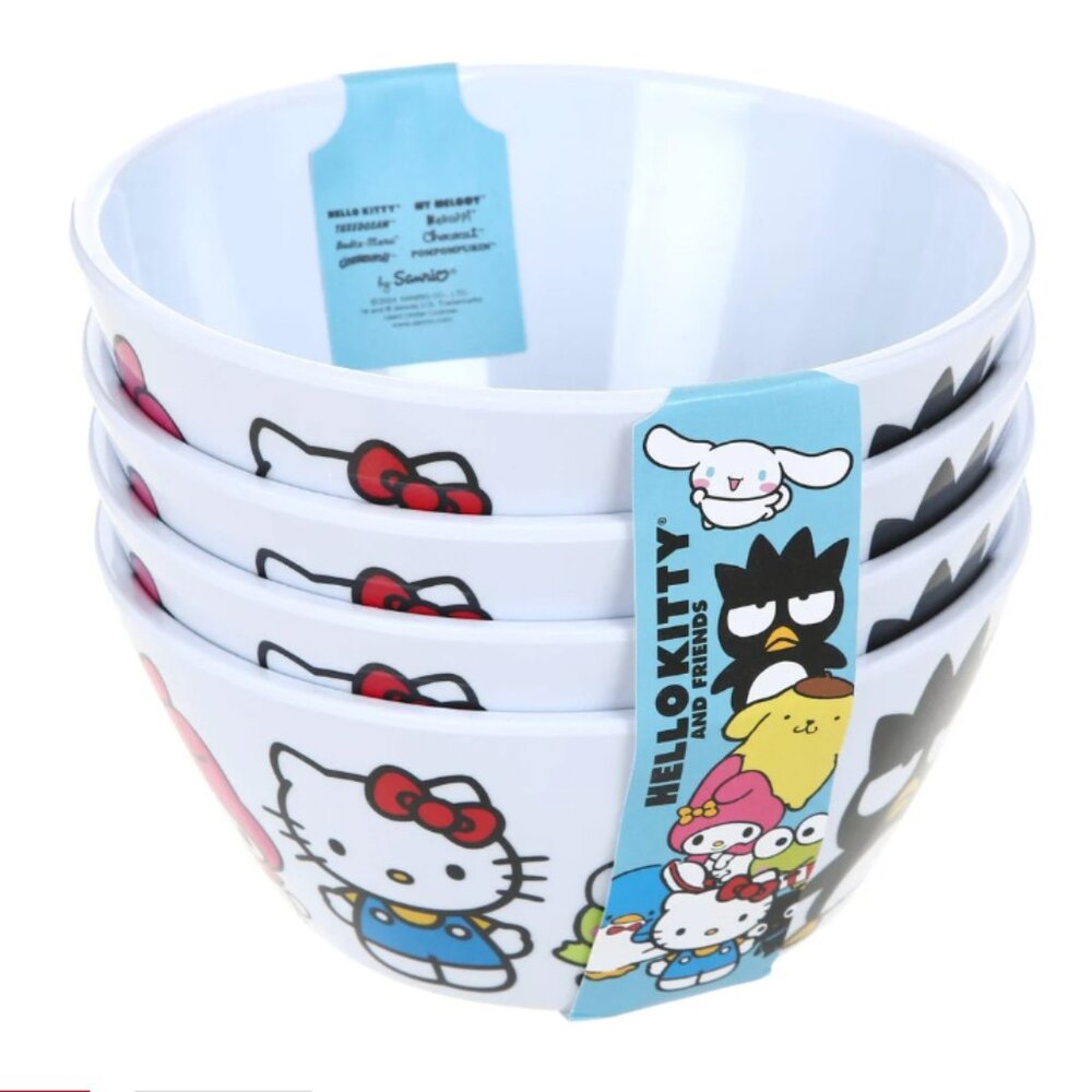 Hello Kitty and Friends Print Bowls - 4 pack